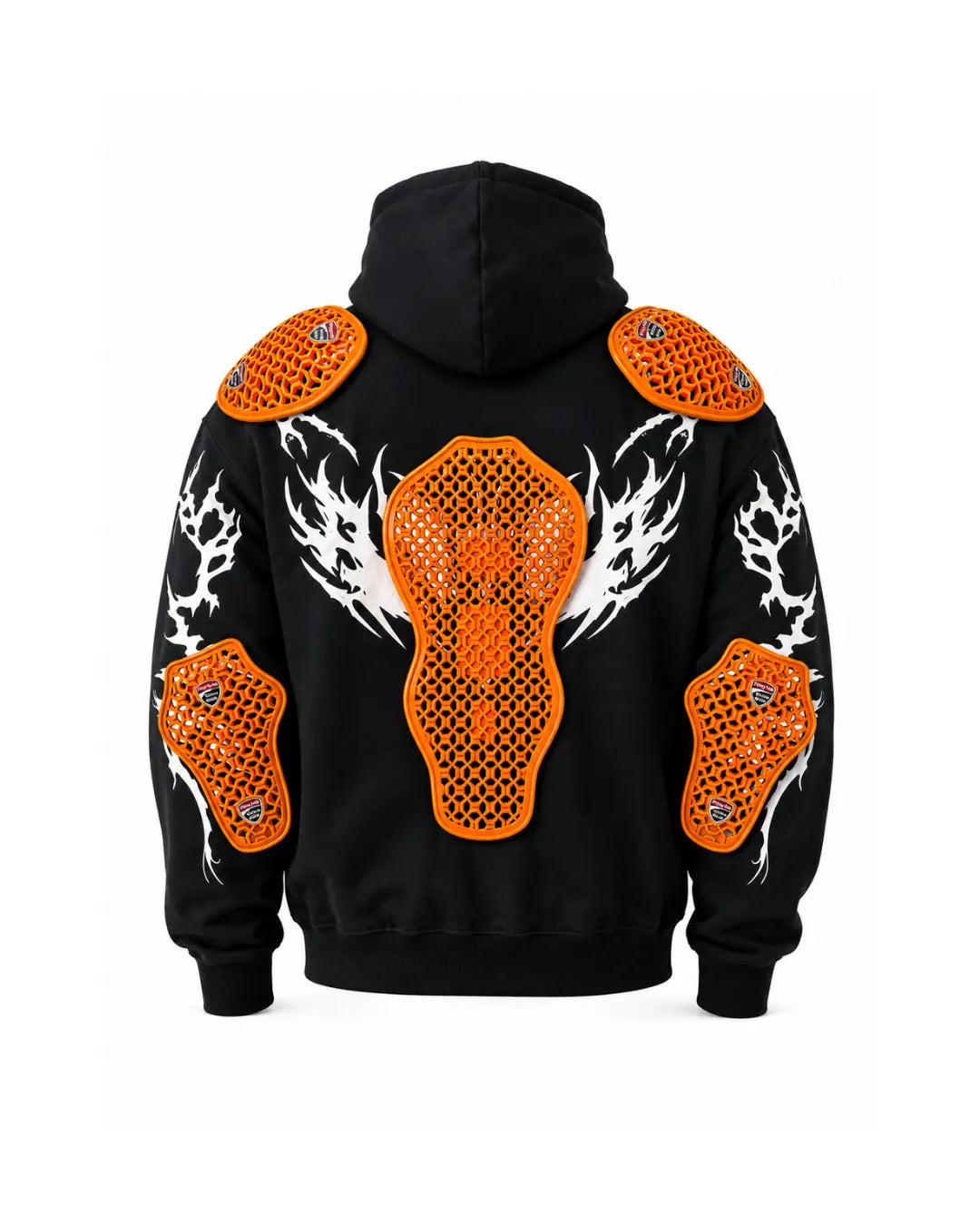 White Reflective Armoured Hoodie