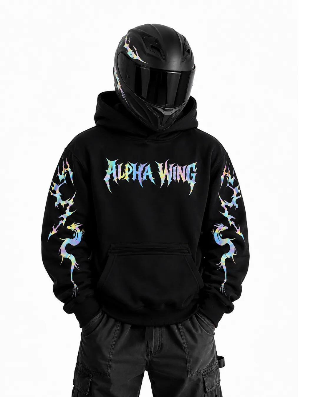 Rainbow Reflective Armoured  Hoodie