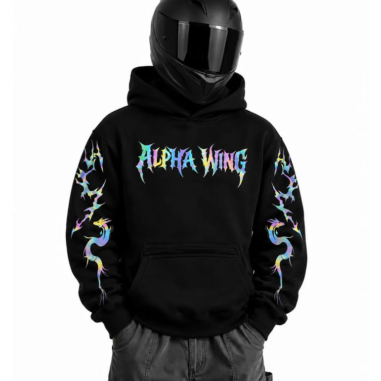 Rainbow Reflective Armoured  Hoodie