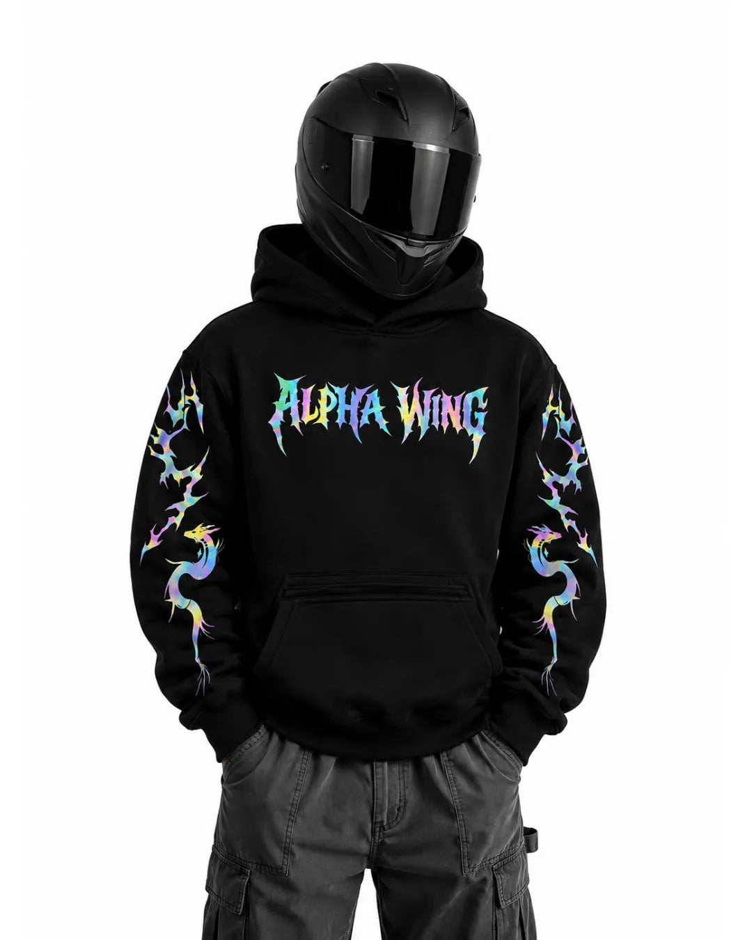Rainbow Reflective Armoured  Hoodie