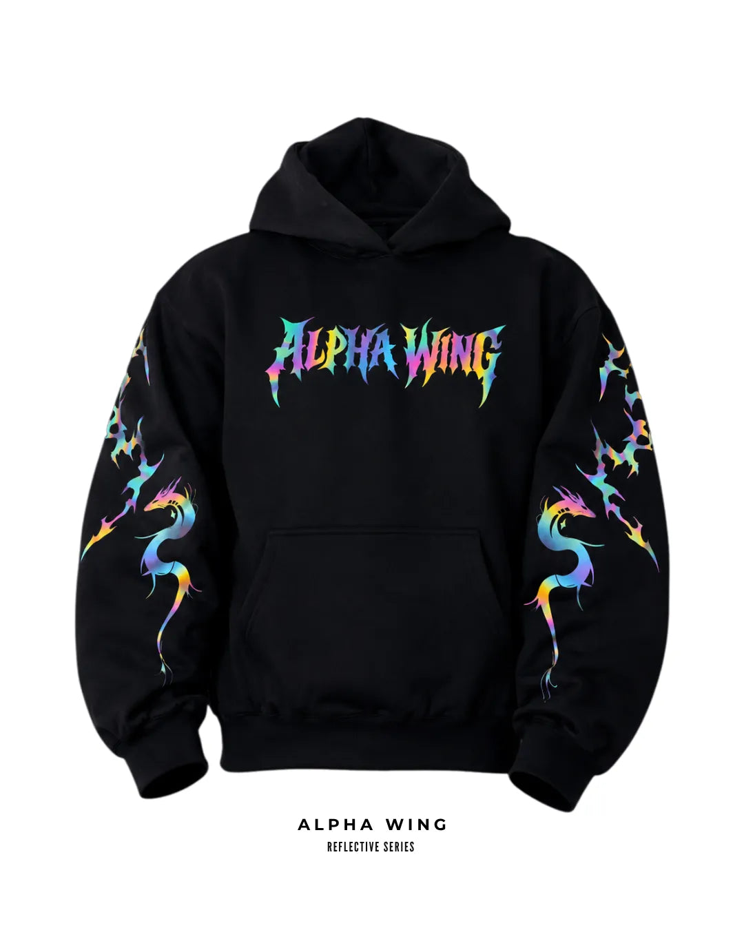 Rainbow Reflective Armoured  Hoodie