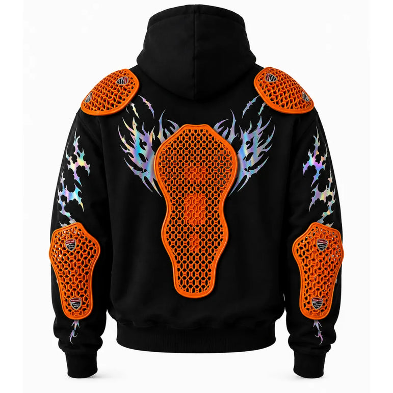 Rainbow Reflective Armoured  Hoodie