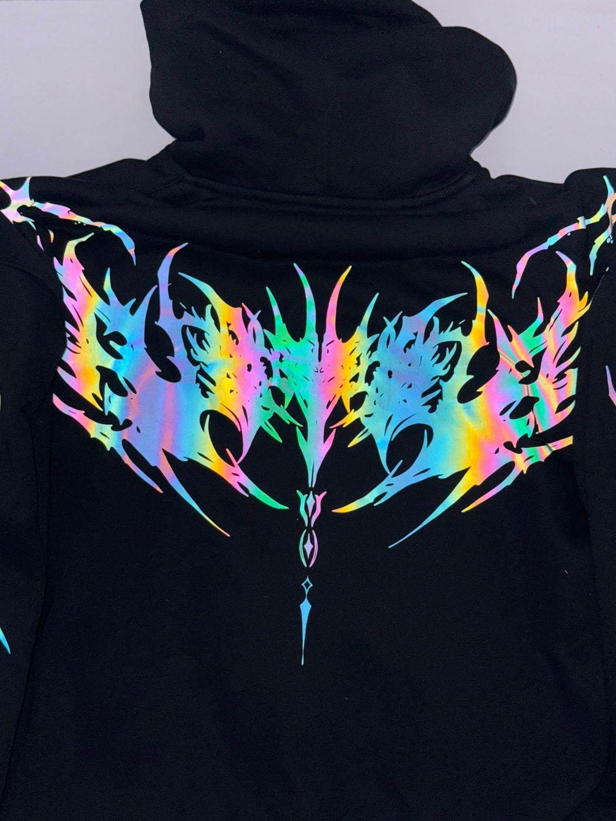 Alpha Wing front with dragon print