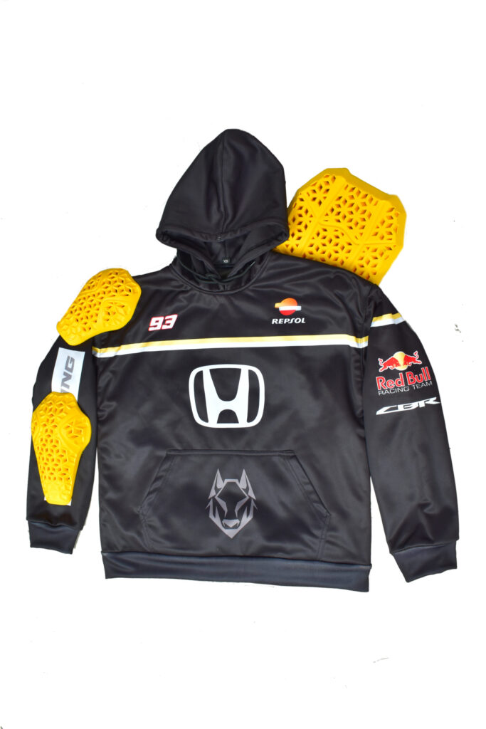 Visual representation of Honda Armored Hoodie?