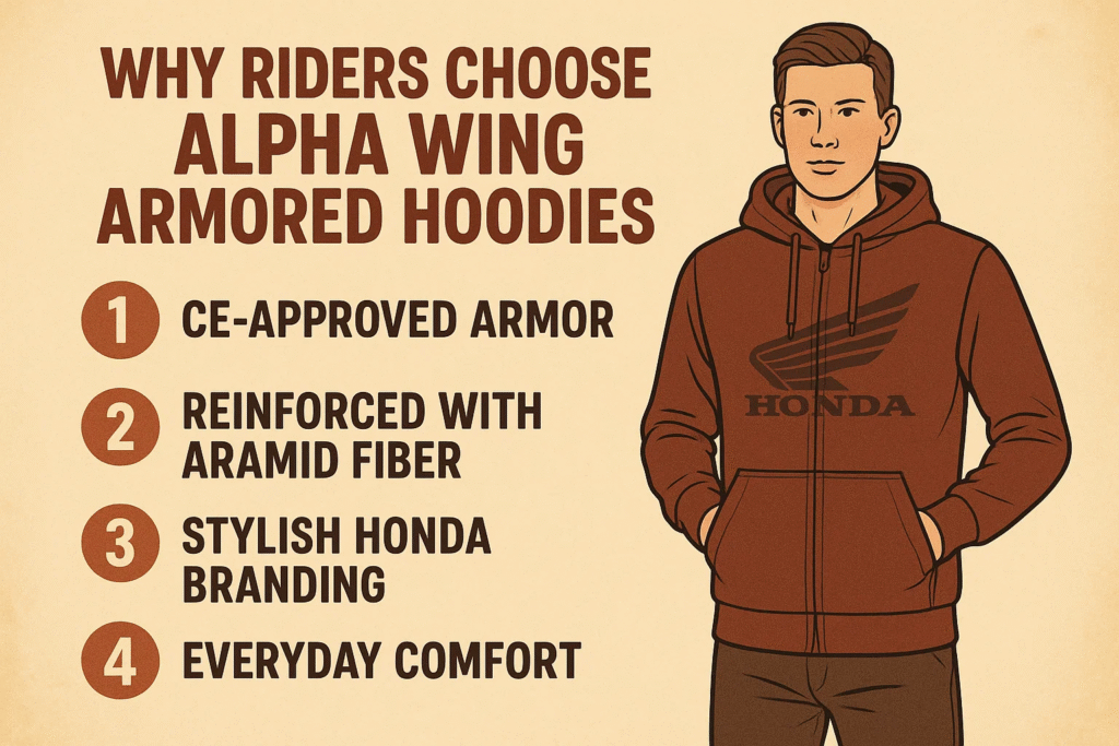 Why Riders Choose Alpha Wing Armored Hoodies